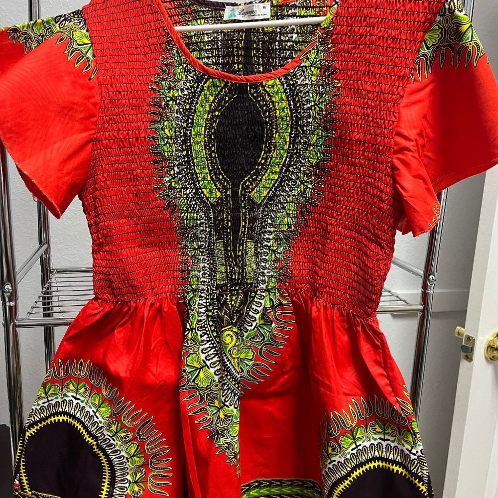 African Print stretch Top